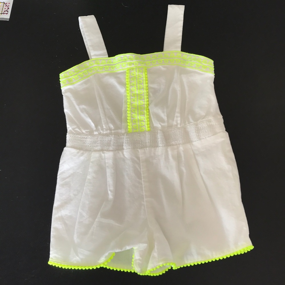 Janie and Jack neon yellow romper
